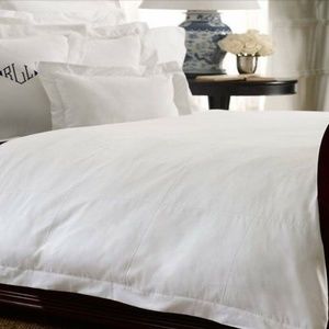 RALPH LAUREN STANDARD SHAM WHITE HEMSTITCH GRID